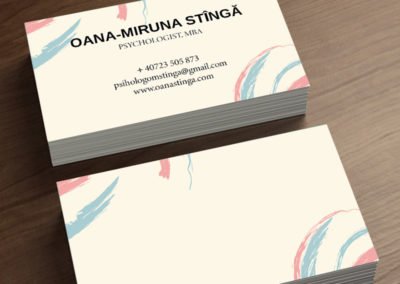 Psychology abstract business card.