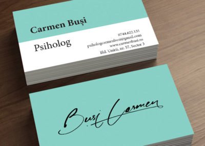 Business card for a psychologist that suggests equality and friendship.